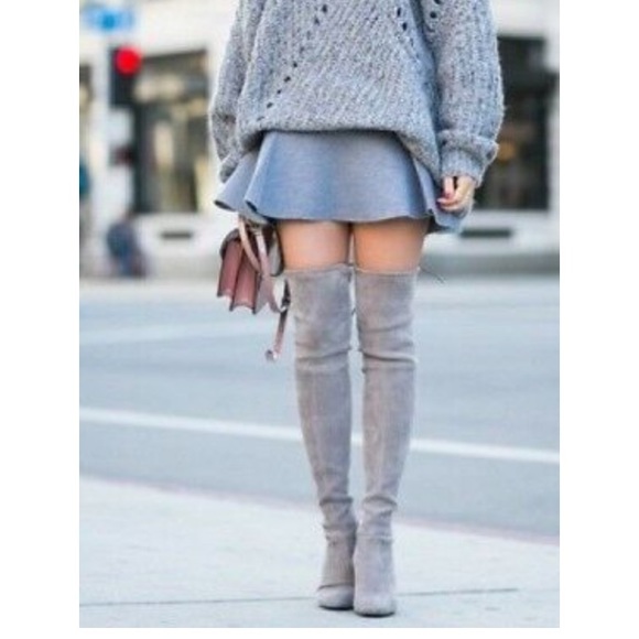 Stuart Weitzman Shoes - Stuart Weitzman Highland Gray Boots